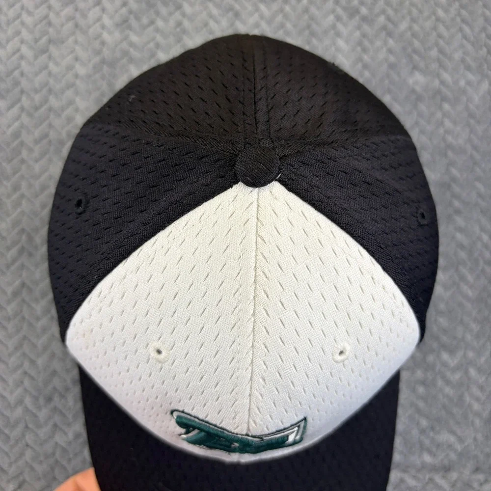 Richardson BL Logo Baseball Cap Hat Black White Mesh Two Tone Athletic Hat
